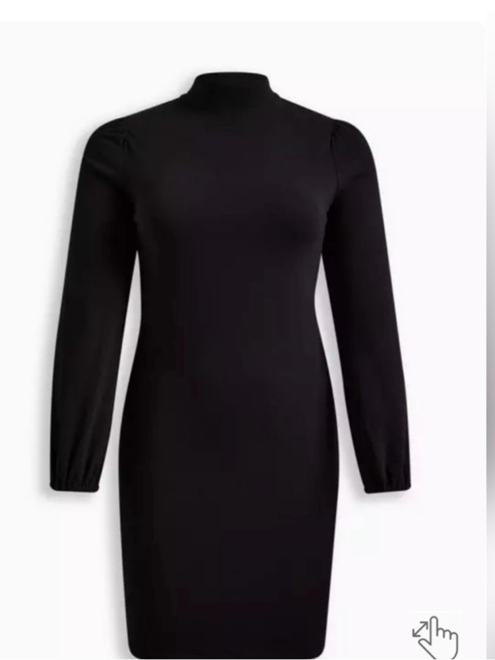 Black Long Sleeve Turtleneck Dress body con